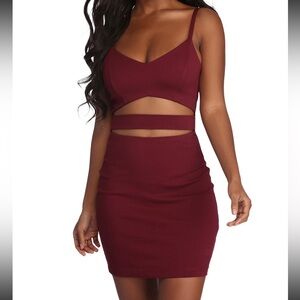 Maroon Bodycon mini dress NEVER WORN